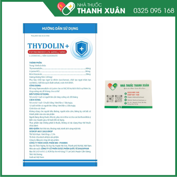 Thydolin + giúp tăng cường sức đề kháng cho cơ thể bé